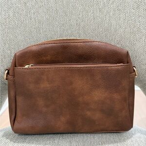 BOSTANTEN Brown Genuine Leather Crossbody Bag | Gold Hardware *NO Strap*